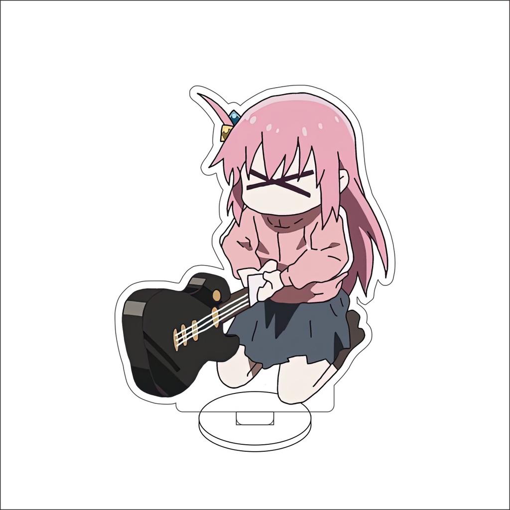 10CM Anime BOCCHI THE ROCK Figure Stand Model Gotoh Hitori/Ijichi Nijika/Yamada Ryo Cute Desk Decor Standing Sign Gifts