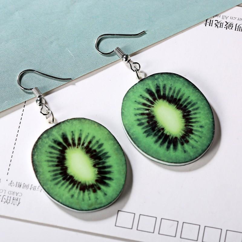 Acrylic Fresh Fruit Earrings Decorations For Women Trendy Jewelry Accessory