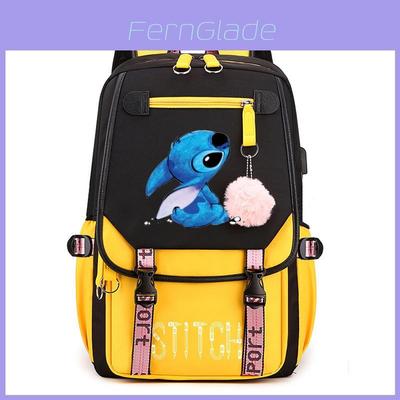 Fashionable Color Blocked Stitch Pattern Student Large Capacity Backpack For Travel And School Use