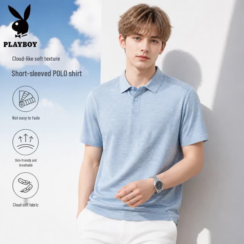 Playboy Men s Cool Dry Lapel Polo Shirt XL