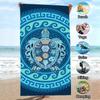 Starry Night Palm Tree Beach Towel Gradient Background Quick Dry Towel for Summer Vacation