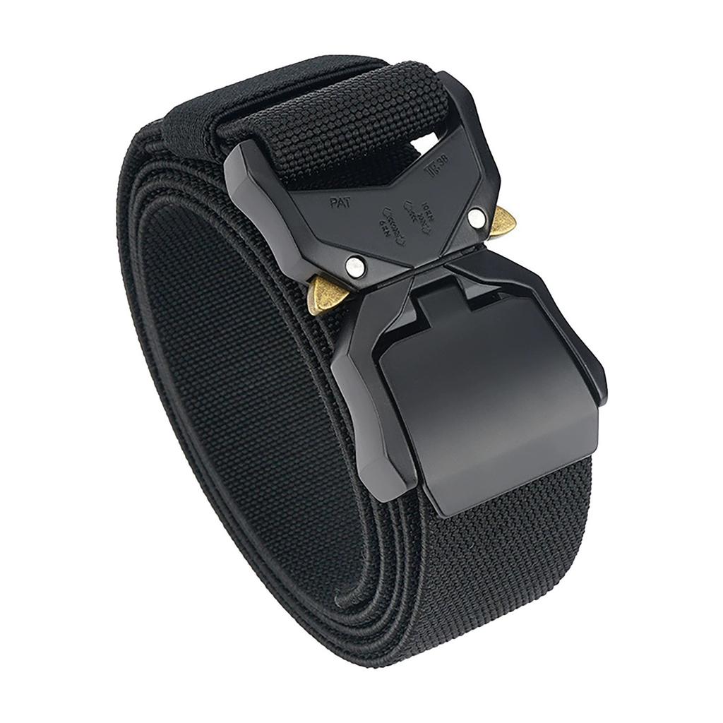 Quick Release Nylon Belt Luxury Design Casual Plastic Buckle Waistband Adjustable Leisure Elastic Waist Belt