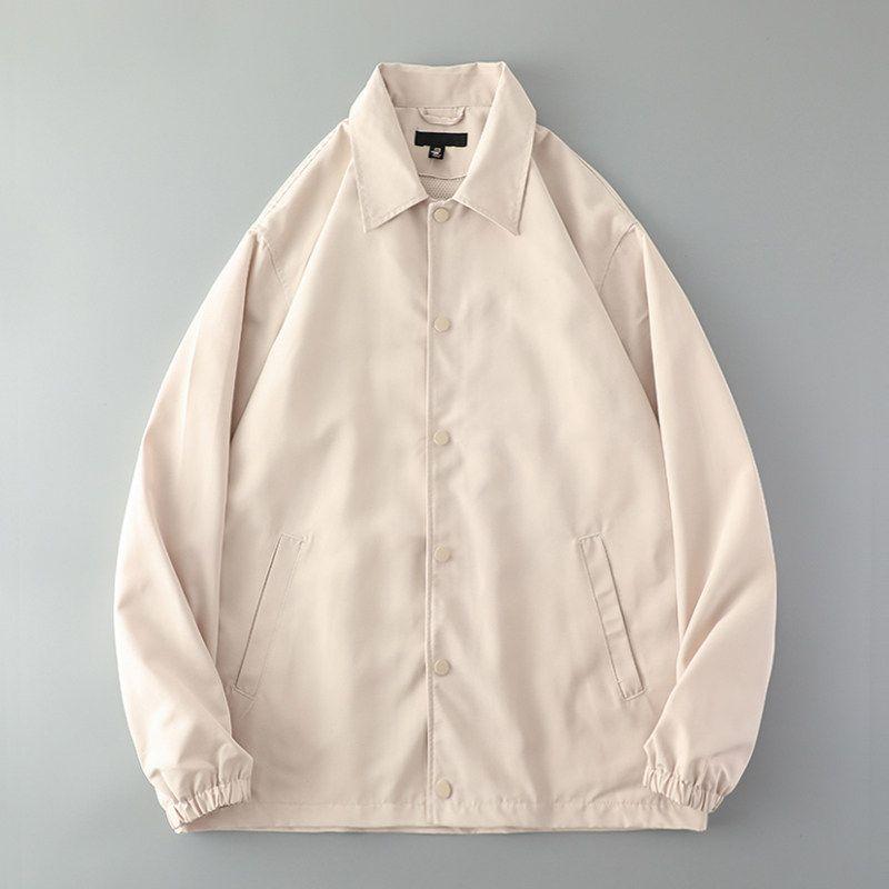 Trendy Spring and Autumn Thin Waterproof Export Coach Jacket Beige XL