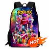Roblox Printed Kids Backpack School Lightweight Ergonomic Dual-Shoulder Bag Boys Girls Grade 1-2 Students