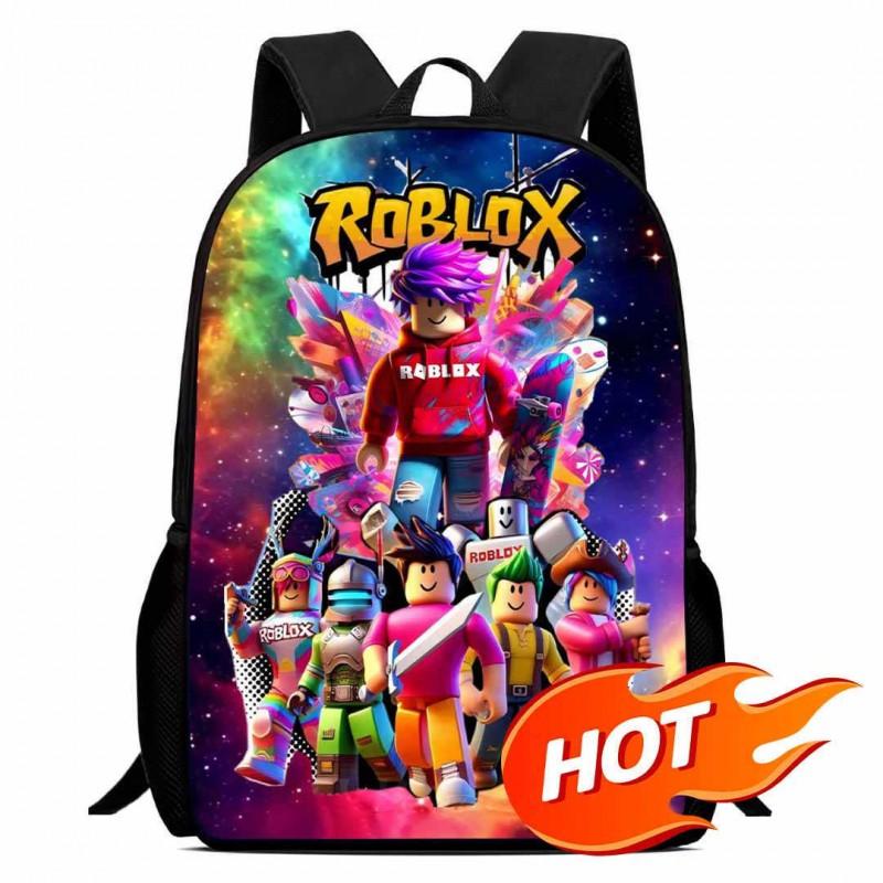 Roblox Printed Kids Backpack School Lightweight Ergonomic Dual-Shoulder Bag Boys Girls Grade 1-2 Students