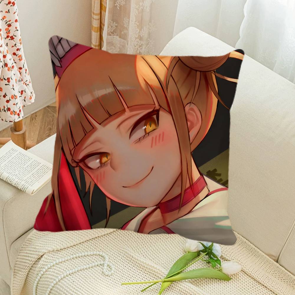 Anime My Hero Academia Himiko Toga Pillow Case Square Pillow Bedroom Sofa Leisure Comfort Cushion Car Home Decoration