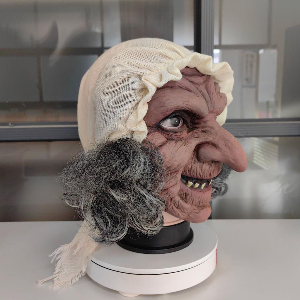 2026New Halloween Witch Mask for Easter cos Horror Witch Costume Headgear with Scary Ghost Face Props