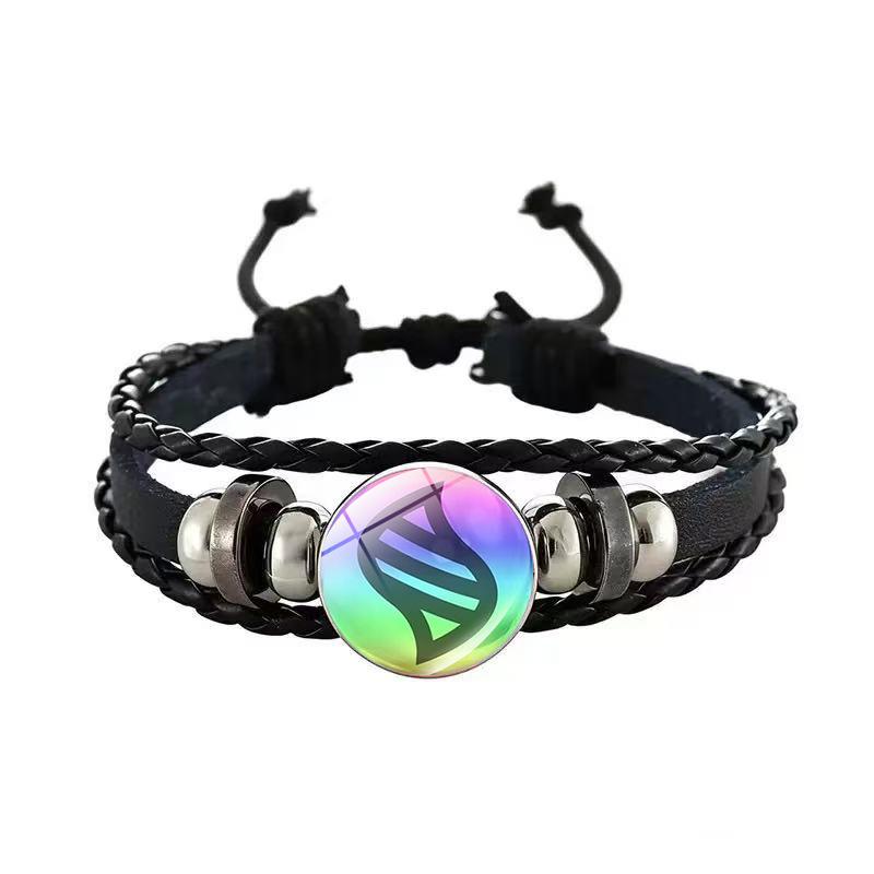 Pokémon Pikachu Black Leather Anime Bracelet