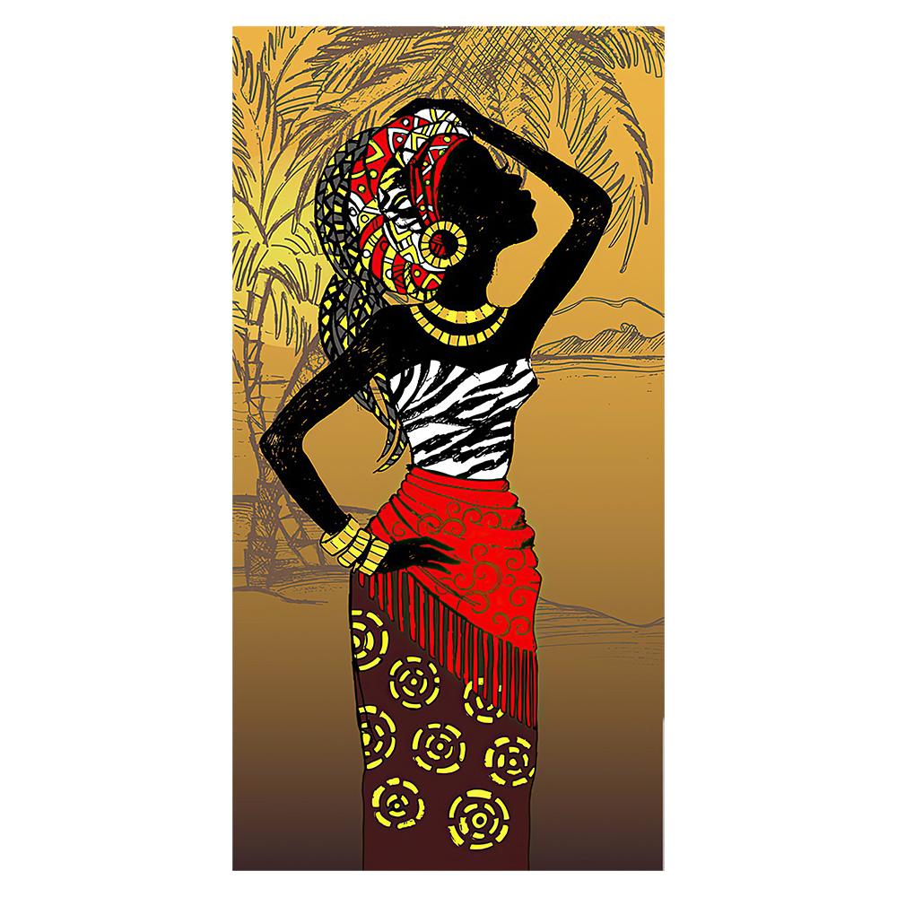 Afrikanische Schwarze Frau Leinwandmalerei Vintage Wandkunst Figuren Drucke Für Wohnzimmer Zuhause Raum Wand Dekorative Bilder