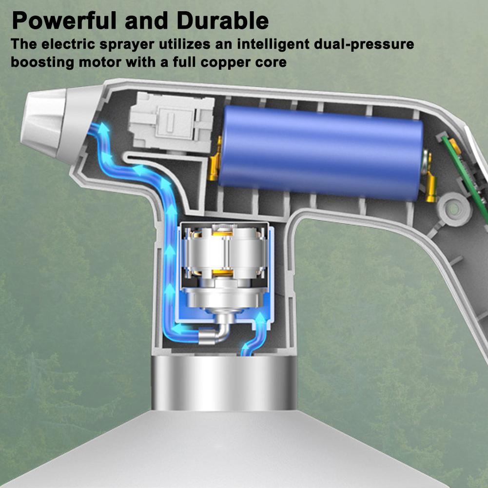 

Electric Sprayer Home Use Automatic Plant MisterSpray Bottle 1.5L with 2 Spray Modes for Indoor Outdoor Gardening Tool белый