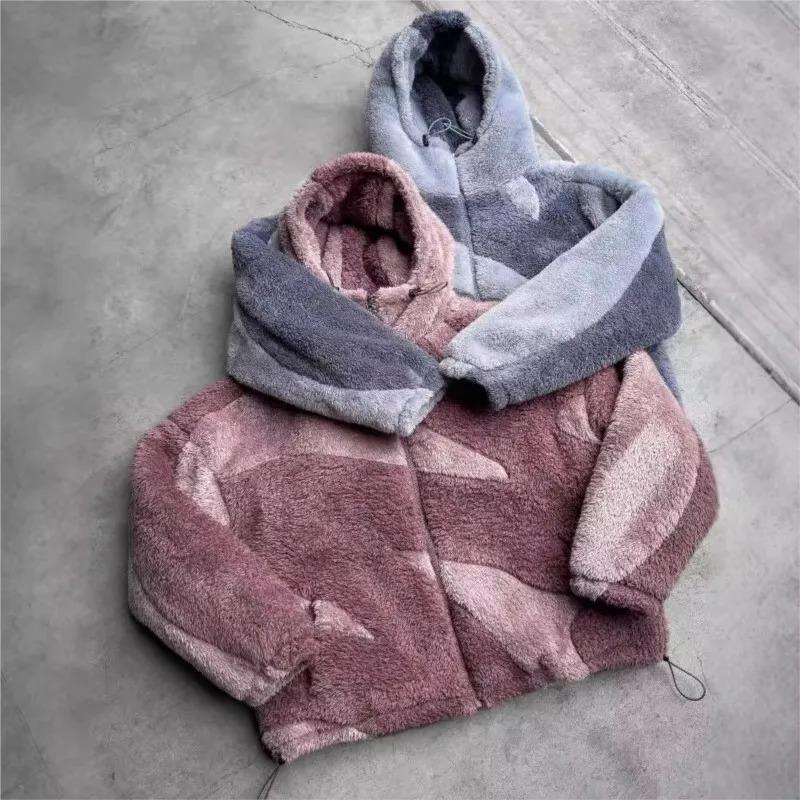 Moda High Street Y2K Uomo Donna Patch Retro Felpa con Zip Primavera Autunno Donna Cashmere Larga Casual Giacca