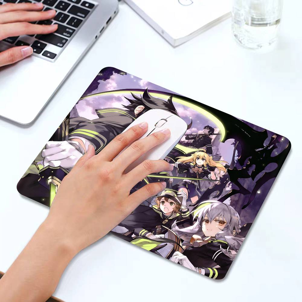 Anime Seraph Of The End Mousepad Small LockEdge Mouse Pad For Gamers Computer Desk Pad Rectangular Anti-slip Rubber