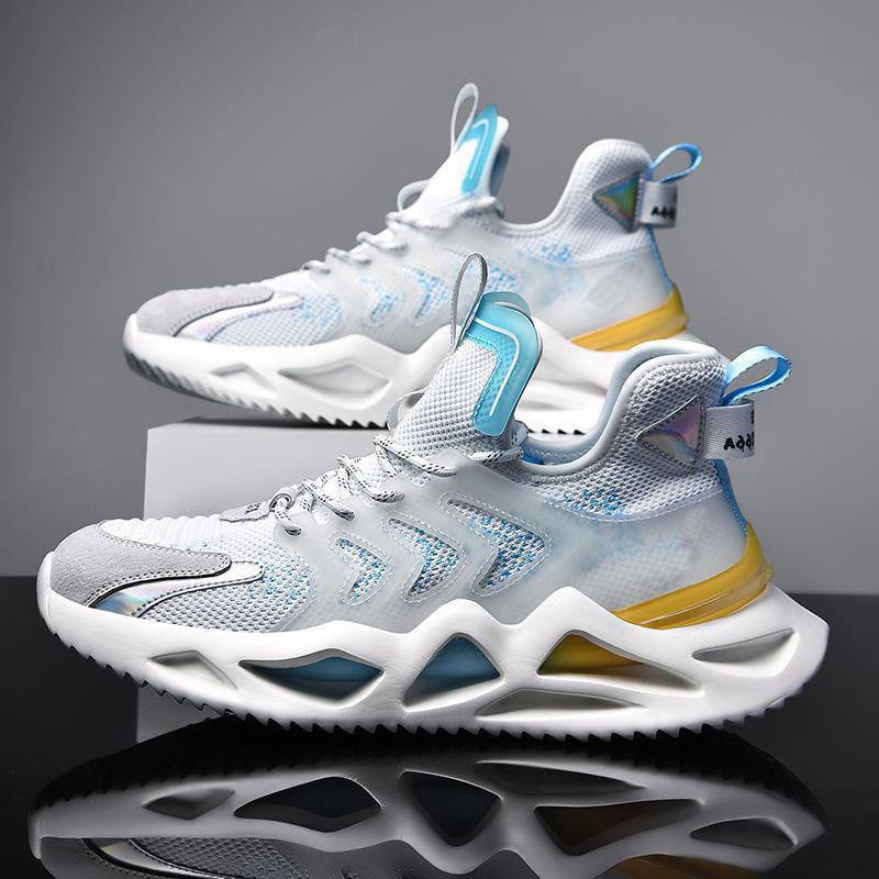 Herrskor Flygväv Andningsbara Sportskor Mode Platå Höjdökande Sneakers Casual Skor Student Löpning För Män