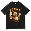 Funny F-Caw-F Chicken Shirts, Sunset Vintage FCAWF Chicken T-Shirt, Sweatshirt, Hoodie Black Bird Shirt, Chicken Meme Shirt