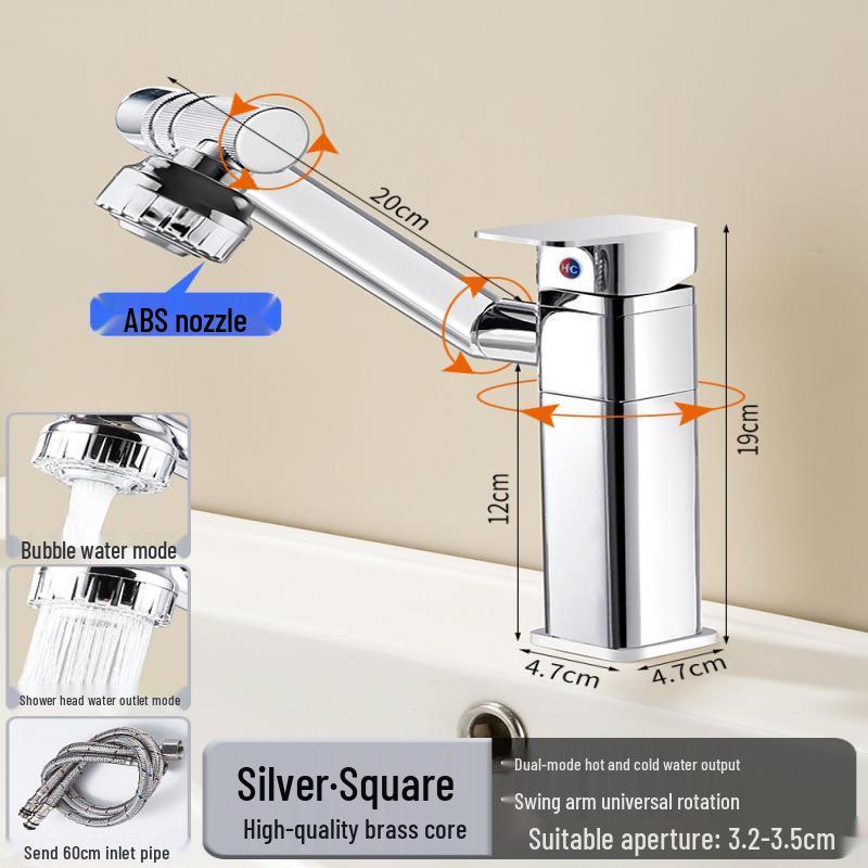Taijufu Silver Single Cold Water Plastic Basin Faucet