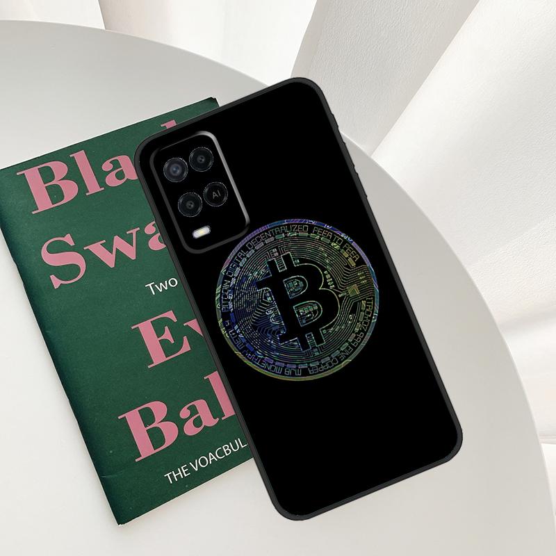 Bitcoins Coin Case For Oppo A15 A16 A17 A52 A72 A76 A96 A54 A74 A94 A54S A57S A58 A78 A98 A57 A77 Cover