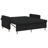 Extendable Sofa Bed Black Fabric