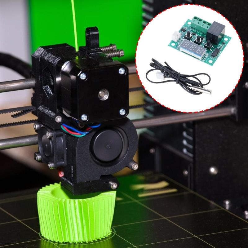 W1209 DC12V Digital Temperature Controller Module With Waterproof Sensoring For Precise Heating And Cooling Control