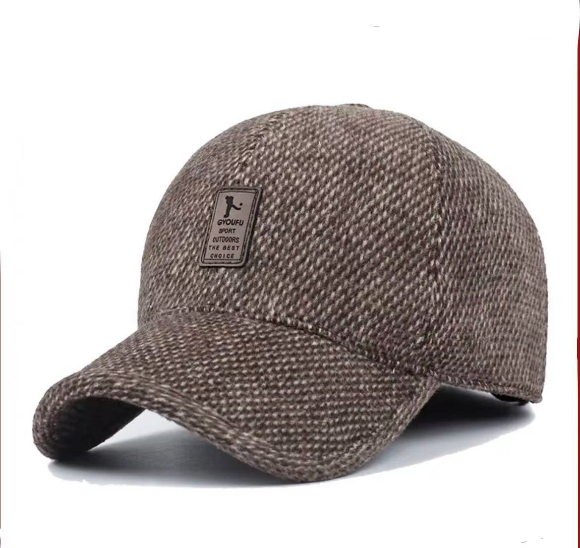 

Зимняя мужская хлопковая шапка для спорта на открытом воздухе бейсбольная кепка корейского производства теплая плюшевая защитная шапка для ушей осень-зима One Size