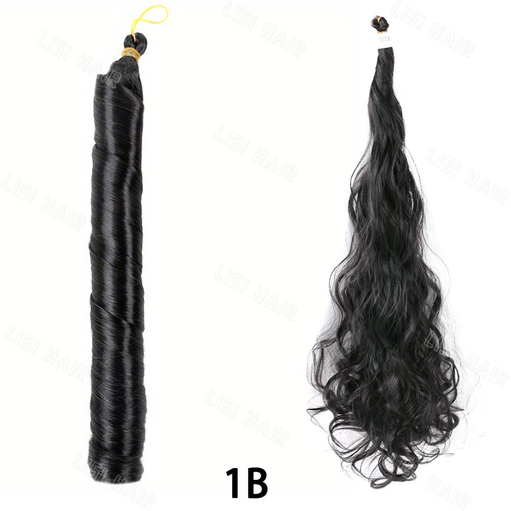 LISI HAIR Синтетические свободные плетеные наращивание волос Спиральные вьющиеся крючком Наращивание волос Растянутые французские волосы для женской одежды 55cm