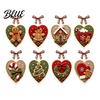 Creative Needlepoint Project Pendant Craft DIY Hand Sewing Kit Felt Heart Stitched Christmas Supplies Animal