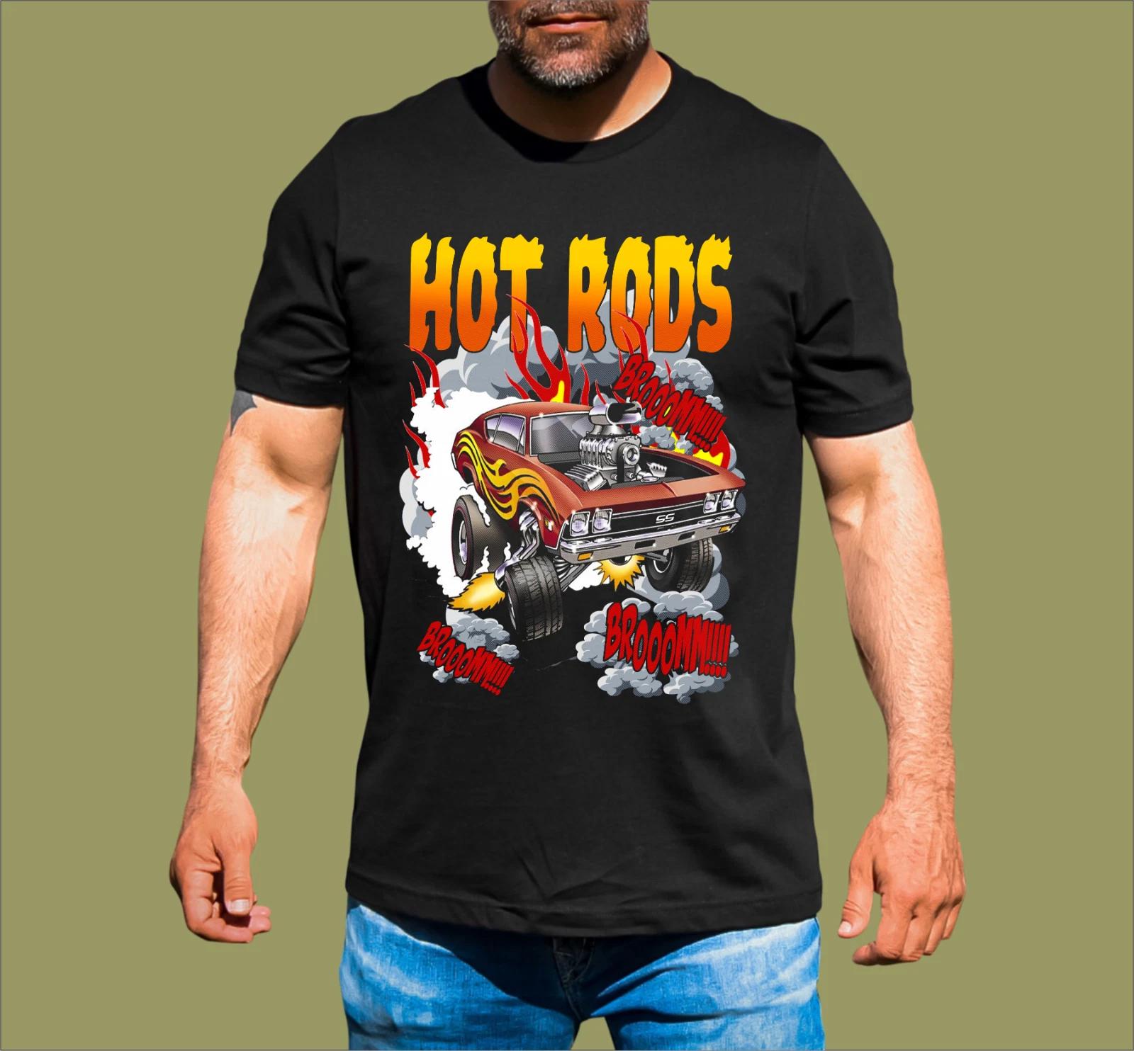 CARTOON HOTRODS T-SHIRT L