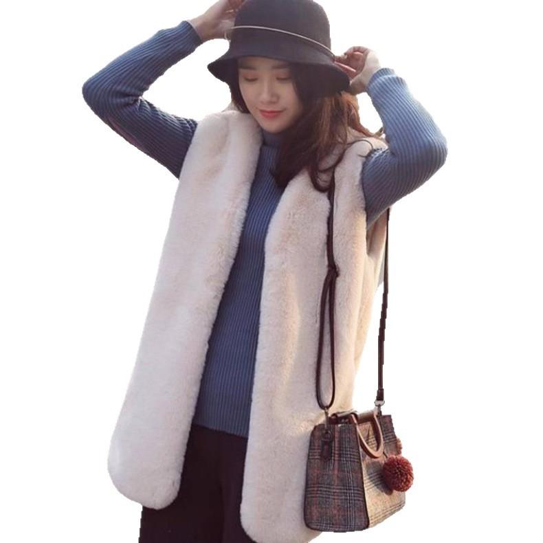 Autumn and winter new gold mink vest thin fur vest fur plush vest jacket imitation fur medium vest