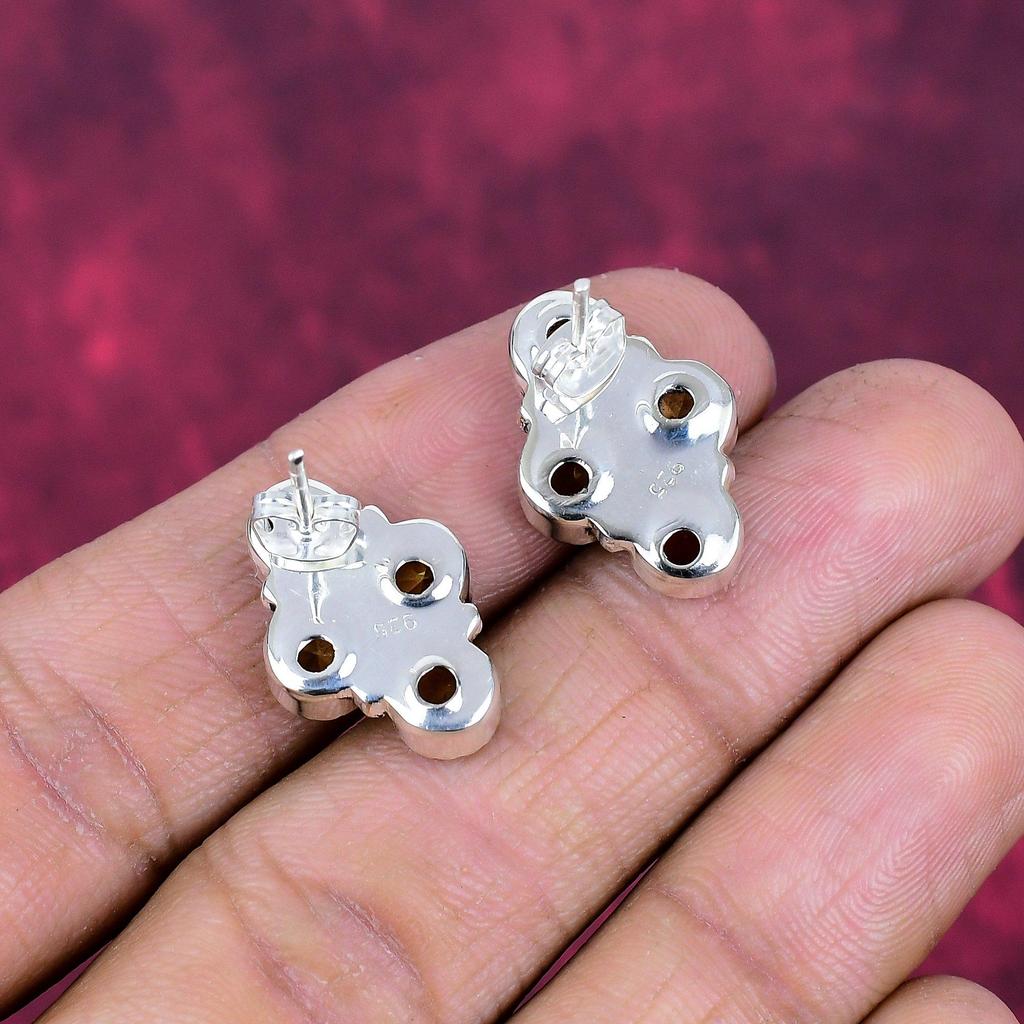 Citrine Gemstone 925 Sterling Silver Handmade Wedding Earrings Jewelry For Thanksgiving