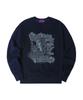 NUHABIT N/H Stranger Oversized Fleece-Lined Sweatshirt_Navy (Som4-4Nh1217)