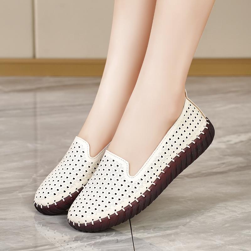 Fashion Summer New Fashion Round Toe Nurse Shoes Soft Sole Non Slip Sandals Flat Shoes Breathable Casual Sports Womens Shoes