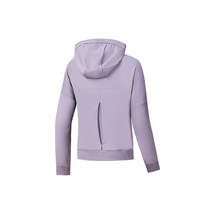 Fila Athletics Solid Logo High Elastic Breathable Sports Knitted Hoodie Women Hoodies Midnight-Purple A11W231504F-PU