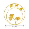 Elegant Metal Wall Hanging Decor Gold 11.02in Leaf Wall Ornament Light Luxury Round Leaf Decoration Indoor Wall Decor