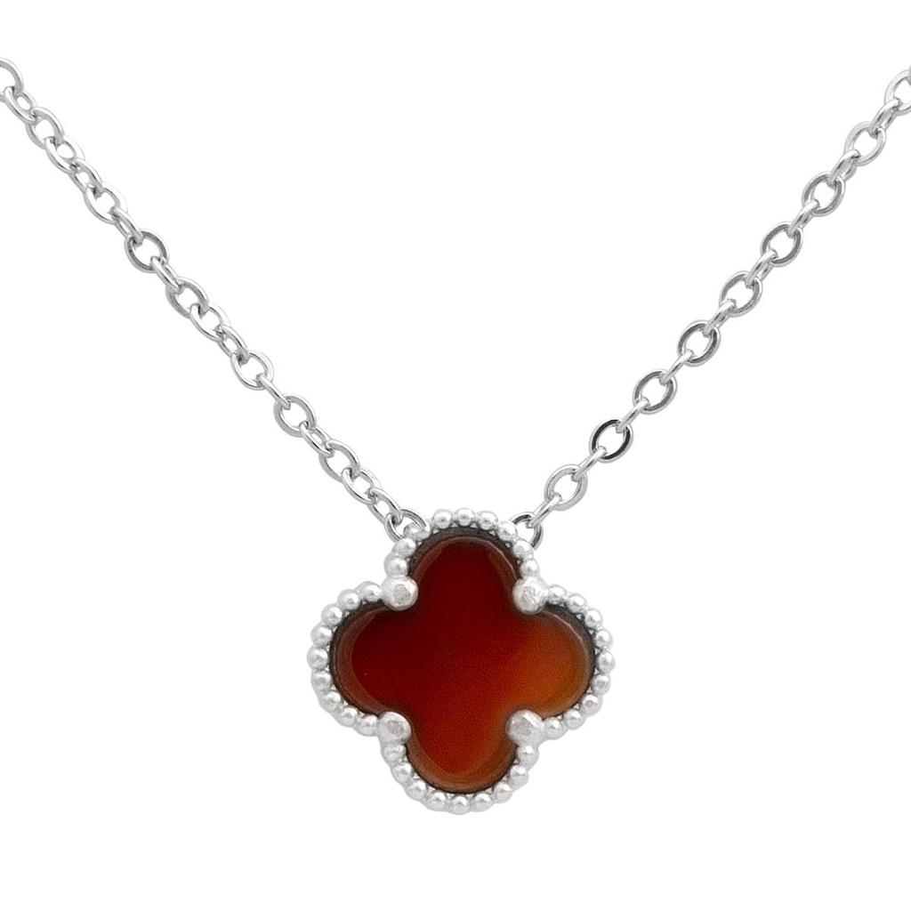 Серебряное колье с натуральным агатом, вес изделия 3,57 гр (60002364)