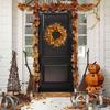 TEMPUS 22inch Thanksgiving Daisy Grain Wreath Autumn Harvest Wreath Eucalputs Leaves with Berries Wreath Fall Decor Front Door Indoor or Outdoor Wall