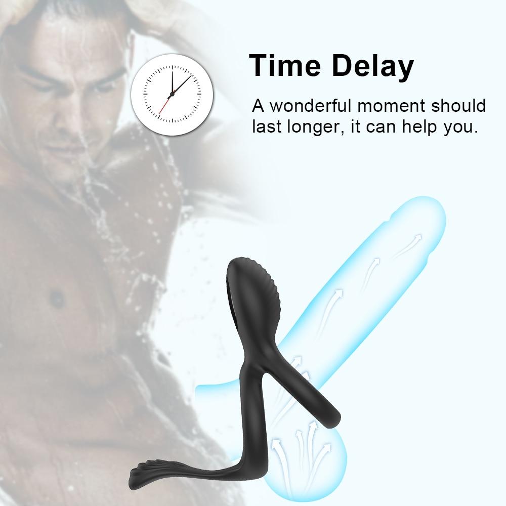 Menn Trådløs fjernkontroll Penisring Vibrator Klitorisstimulering Cockring Forsinkelse Ejakulasjon Penisring Sexleketøy
