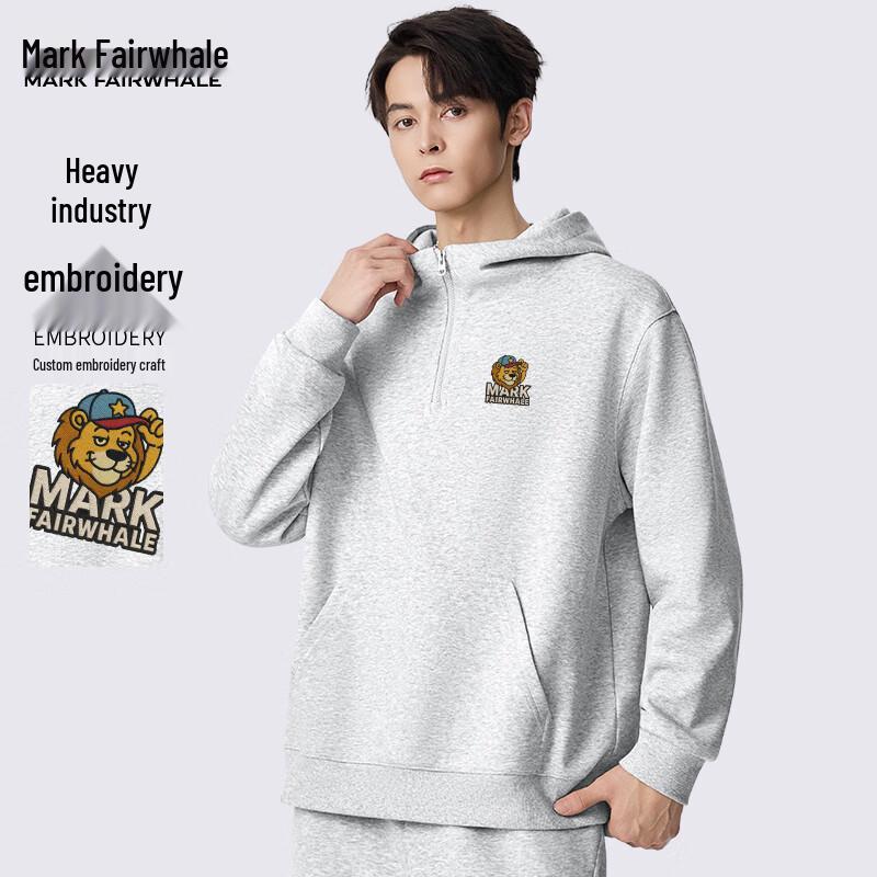 

Mark Fairwhale Men s Heavy Embroidered Hooded Sweatshirt 2XL