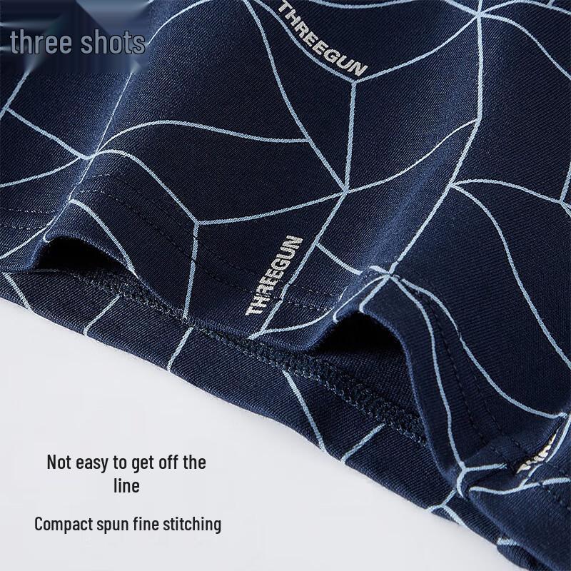 Threegun Men's 7A Antibacterial Cotton Boxer Briefs