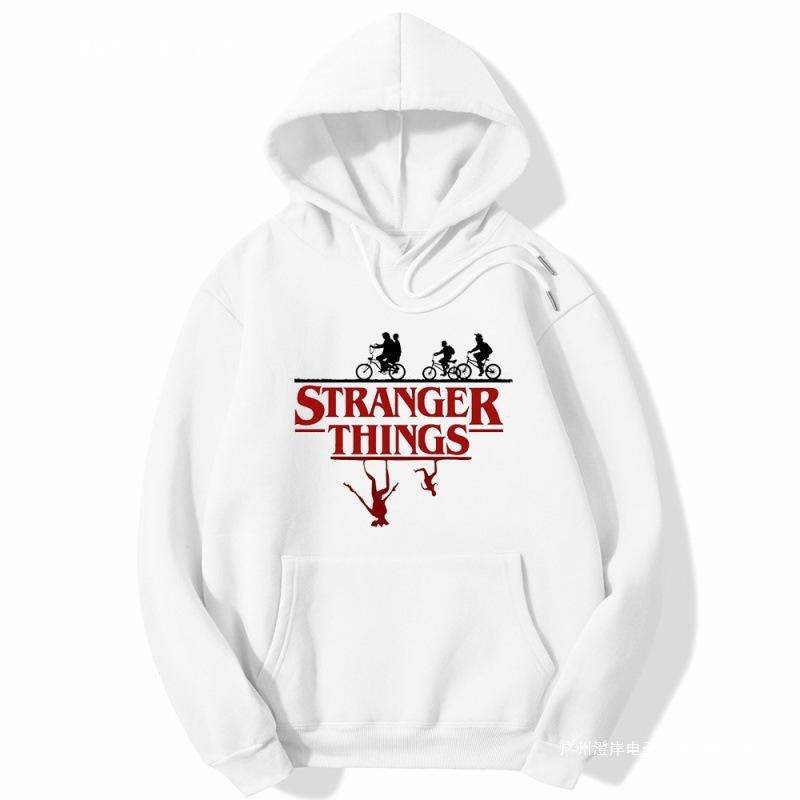 Stranger Things Print Pullover Hoodie Fleece Jacket Sweatshirt Unisex Loose Warm Hooded Top