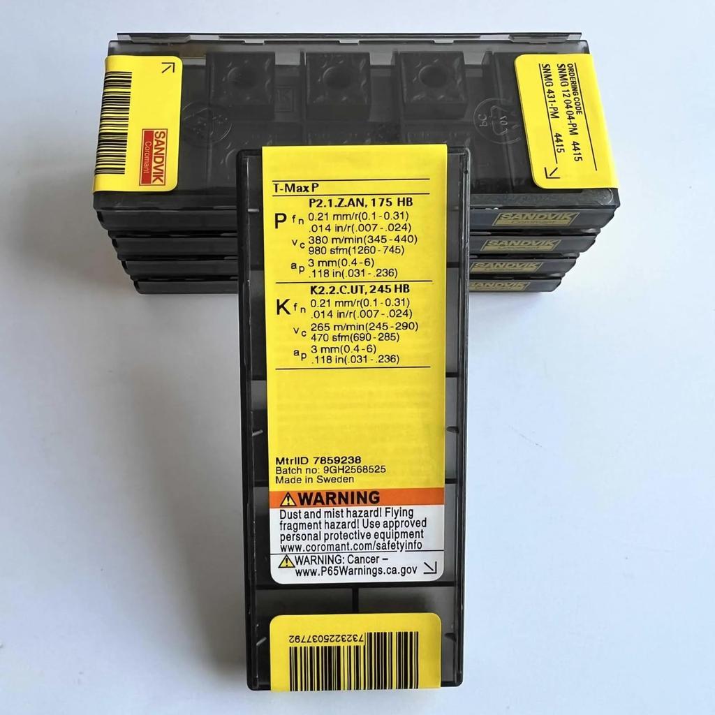 Original Sandvik / SNMG120404-PM 4415  / CNC Lathe Carbide Blade 10 Pcs