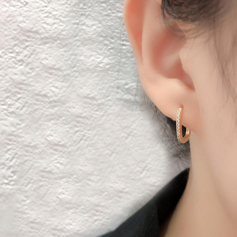 Diamond Inlay Row Set Geometric Ear Cuff Modern Versatile Earrings