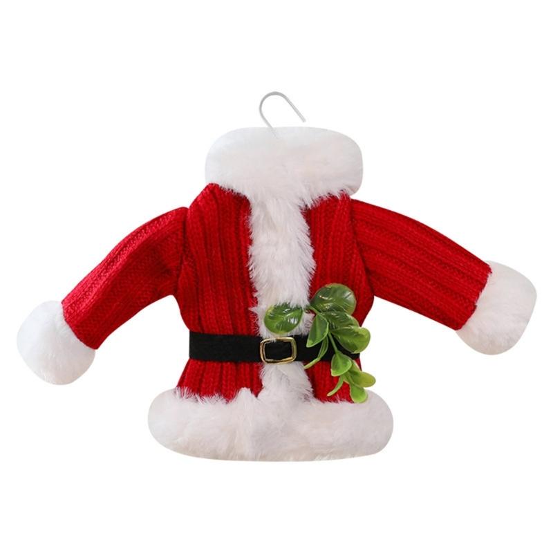 Strong Metal Plastic Cloth Christmas Hanging Decoration Santa Figure Home Display