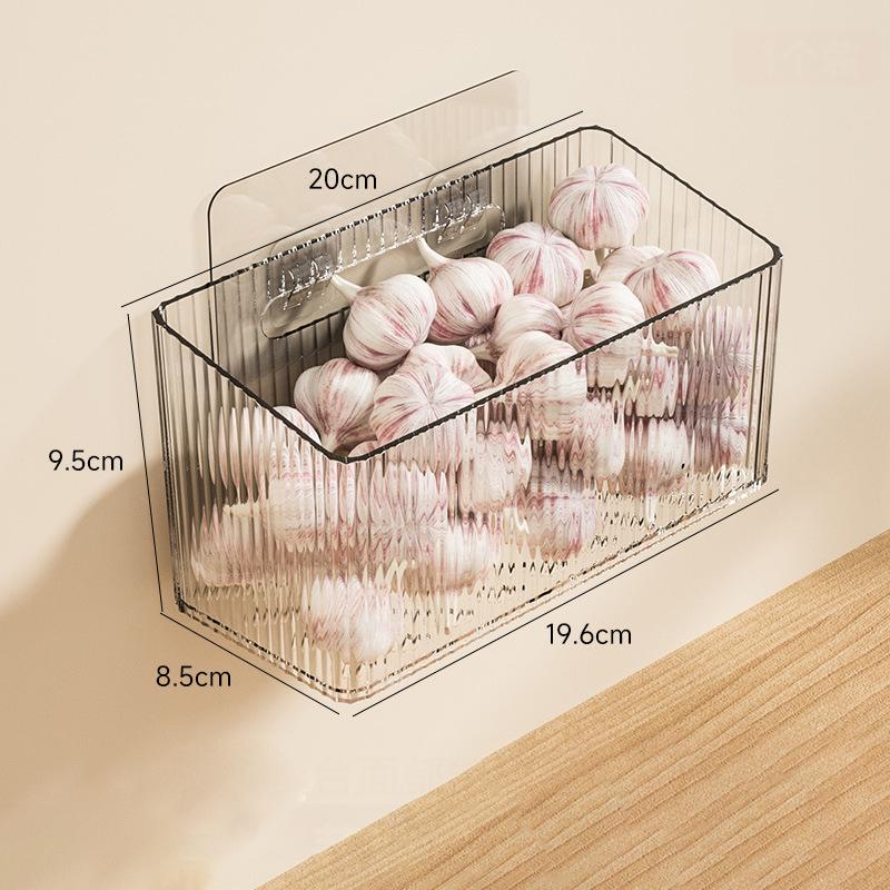1Pcs Wall Hanging Basket Ginger And Garlic Storage Rack Wall Hanging Storage Box Kitchen Bathroom Living Room Box