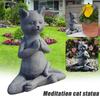 Collections Buddhas Cat Statue In Meditating Cat Figurine Pose for Spiritual Decor Dhyana Mudra Pose Yoga 10x8x12cm  WWO66