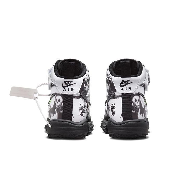 Off-White x Nike Air Force 1 Mid SP Leder Grim Reaper Herren Sneaker Schwarz DR0500-102