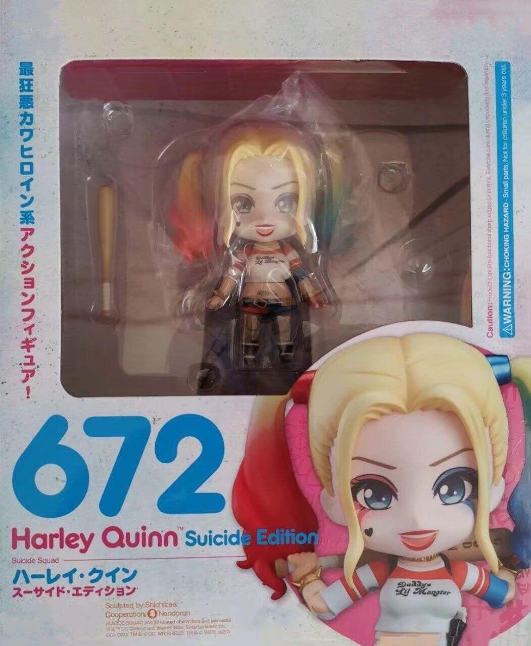 

10cm Anime Harley Quinn The Joker Joints Can Move Replaceable Q Version Action Figures PVC Model Statue Desk Decoration Toy Gift