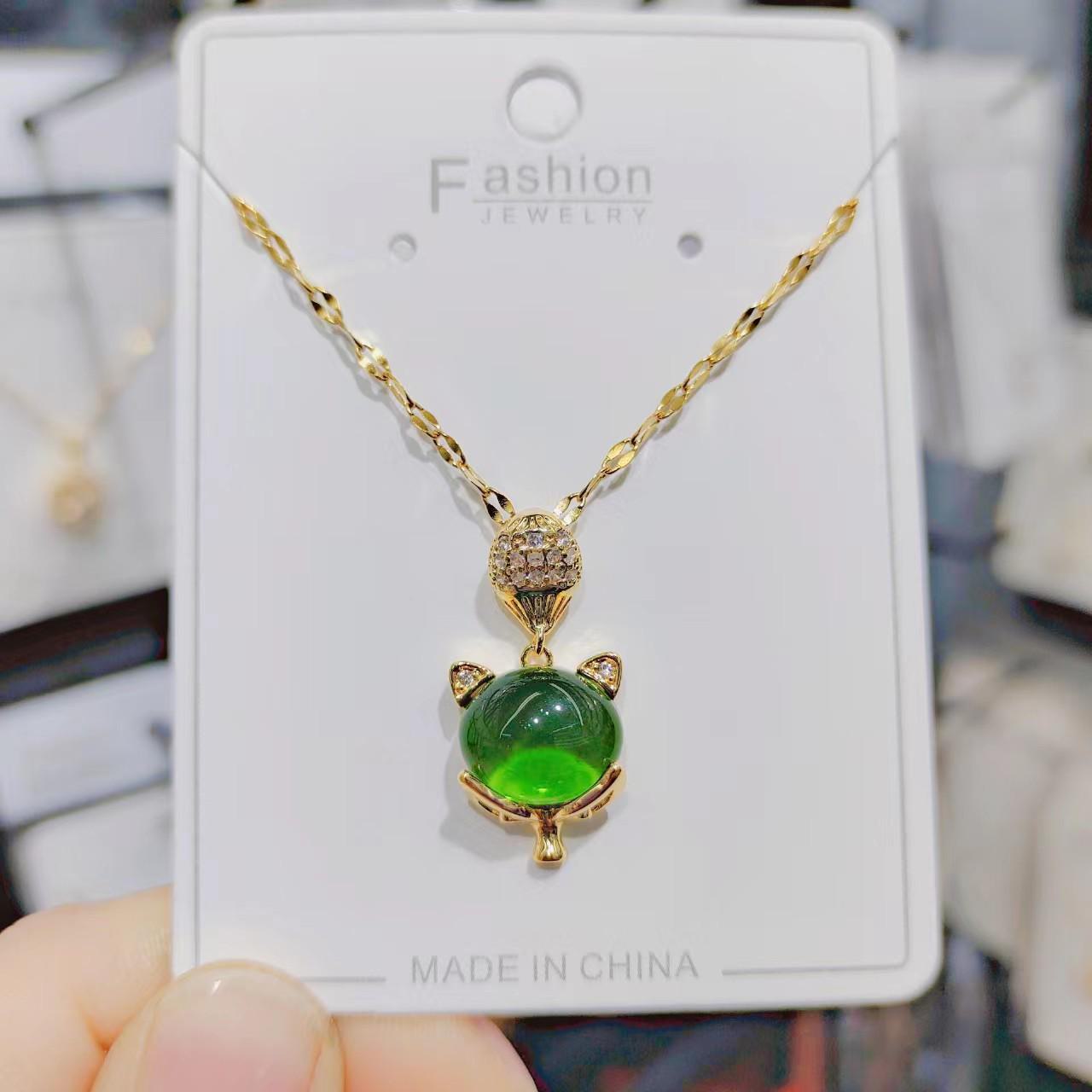 

Ожерелье Ruby Fox Style Xiaoxiang — невыцветающие ювелирные изделия из титановой стали для женщин 8008 fox зелёный