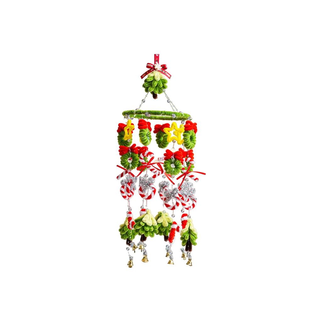 Pipe Cleaner Christmas Tree Wind Chimes Wreath Ornament DIY Craft