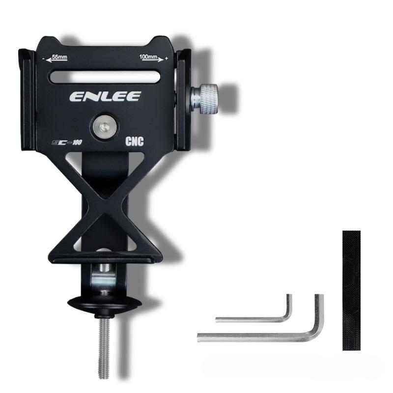 ENLEE Bicycle Handle Vertical Cover Mobile Phone Holder, Mountain Road Bike Enlarged Non-slip Fixed Navigation Metal Bracket