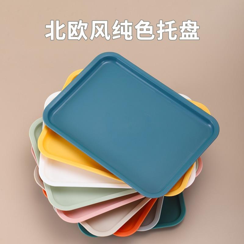 Rectangular Serving Tray Anti Slip Scratch Resistant Plastic Food Household Tea Kitchen Supplies