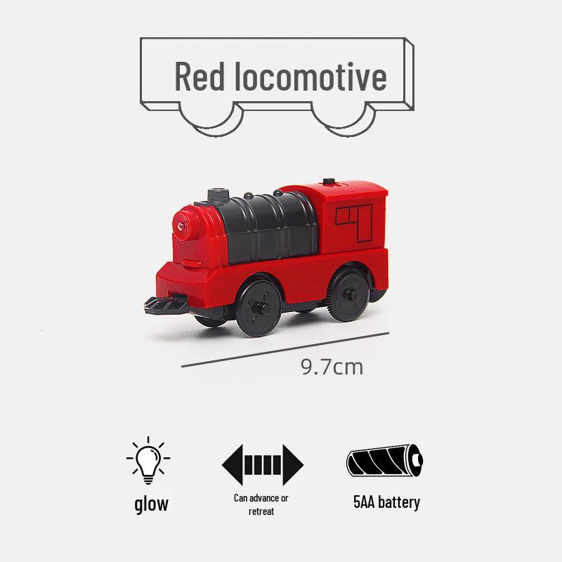 Магнитный Электрический Паровозик для Деревянных Железных Дорог - Детская Игрушка, Совместимая со Всеми Брендами